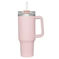 thumbnail image 1 of Adventure Travel Reusable Vacuum Quencher Tumbler with Straw, Leak Resistant Lid, Stainless Steel Insulated Cup, Maintains Heat Cold Ice for Hours, 1 of 6