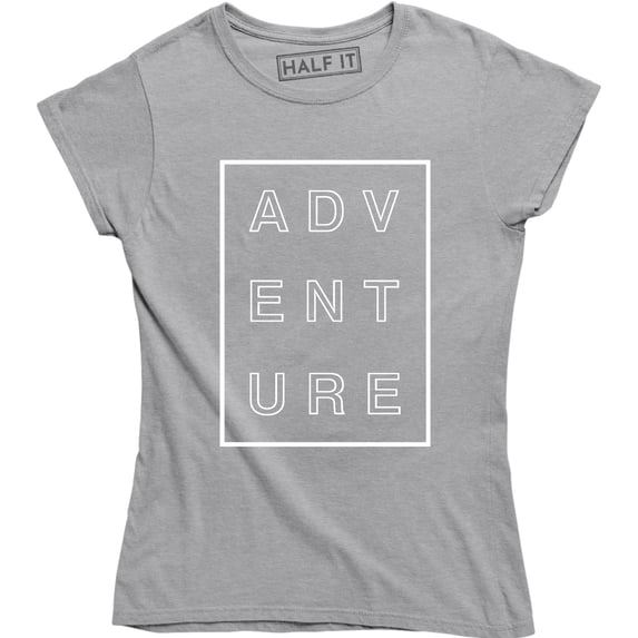 Adventure Typography Crew Neck for Women Hipster Modern Streetwear T-Shirt