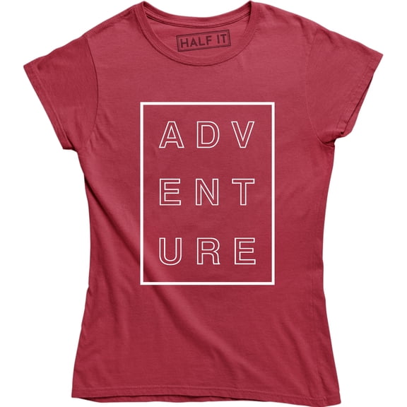 Adventure Typography Crew Neck for Women Hipster Modern Streetwear T-Shirt