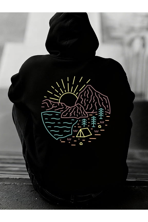 Adventure Vibes funny hoodies Camping for men hooded sweatshirt black Hip-Hop Streetwear autumn streetwear casual halloween high quality winter gift guys beer Fashion Unisex hoodie