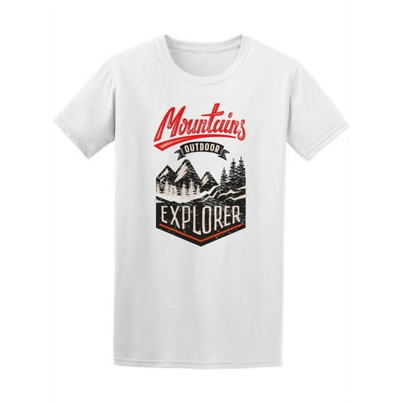 Adventure Vintage Logo Mountain T-Shirt Men -Image by Shutterstock, Male x-Large