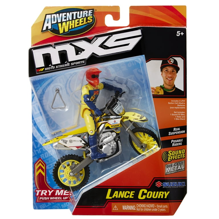 Mxs Toy Motocross Track Adventure Wheels MXS Lance Coury Bike And