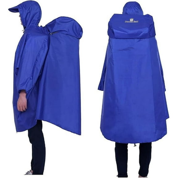 Adventure World Globotrekker Lightweight Backpack Poncho (Multiple Color Options Available) (Sapphire Blue)