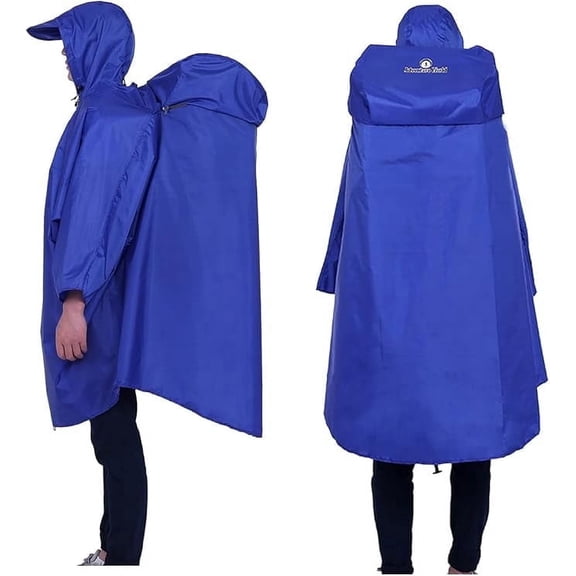 Adventure World Globotrekker Lightweight Backpack Poncho (Multiple Color Options Available) (Sapphire Blue)