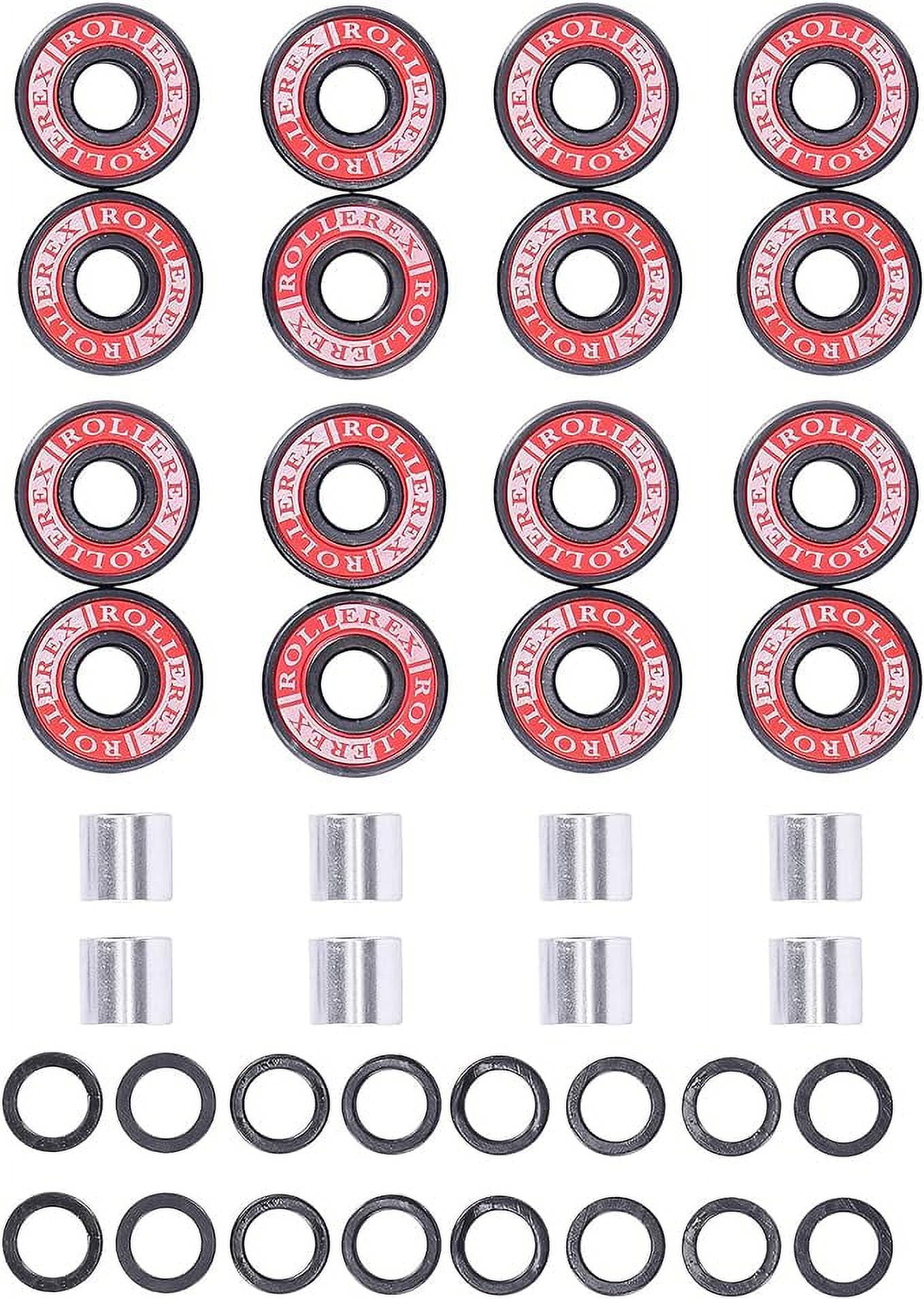Adventure World Rollerex 608ZZ ABEC7 Skate Wheel Bearings, Spacers and