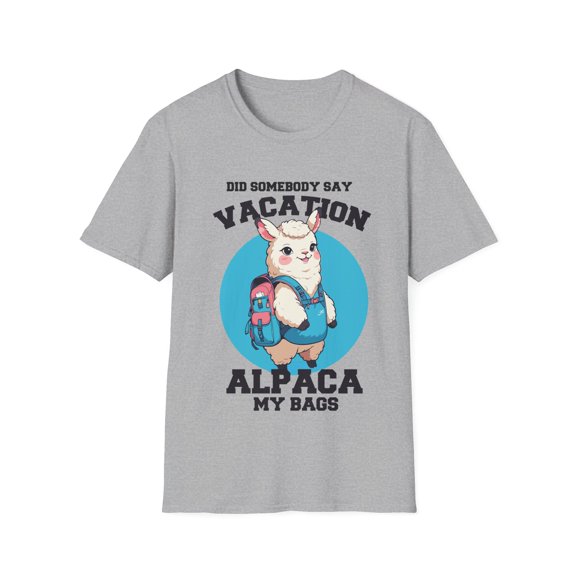 Adventure You Say? Alpaca My Bags Alpaca Wearing Backpack TShirt
