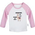 thumbnail image 1 of Adventure You Say Alpaca my bags Funny T shirt For Baby, Newborn Babies T-shirts, Infant Tops, 0-24M Kids Graphic Tees Clothing (Long Pink Raglan T-shirt, 0-6 Months), 1 of 4