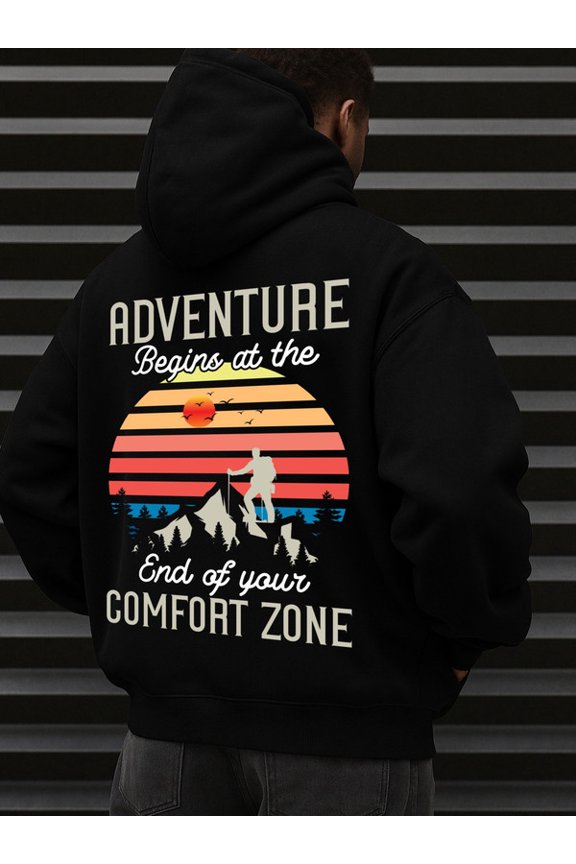 Adventure Zone Hoodie funny hoodies Camping mens polyester black Comfy Loose Drawstring Trendy Hooded Pullover,Clothing For Autumn Winter casual cute guys Fashion Unisex hoodie