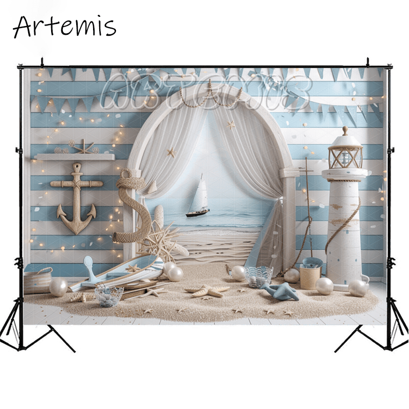Adventure l Photography Backdrop Rudder Cable Star Ship Watchtower Cake ...