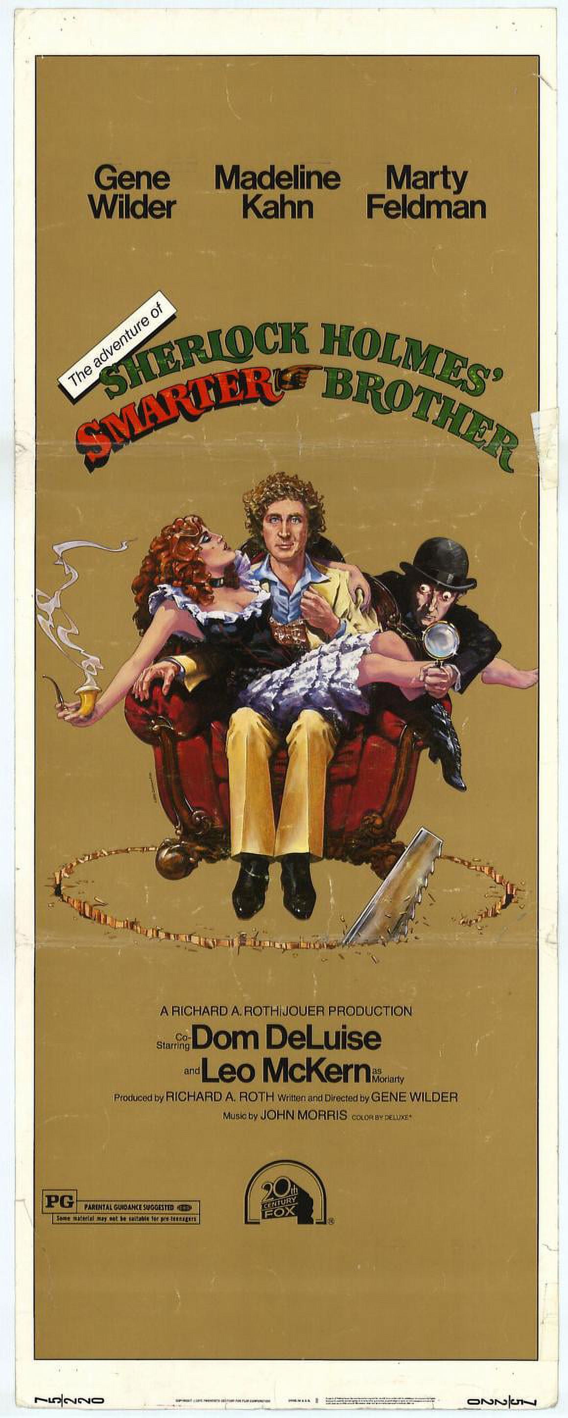 Adventure of Sherlock Holmes Smarter Brother - movie POSTER (Insert ...