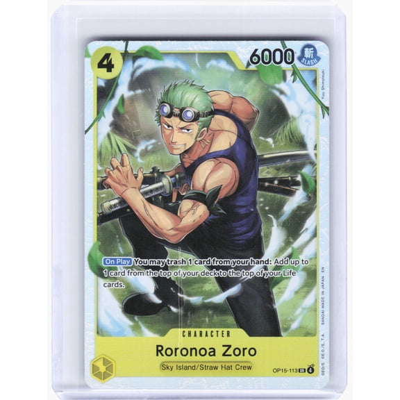 Adventure on Kami's Island Roronoa Zoro Foil Super Rare #OP15-113