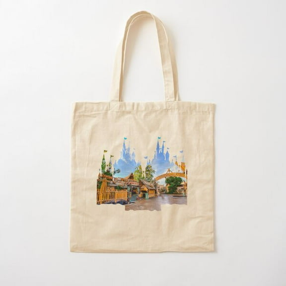 Adventureland Castle Cotton Tote Bag Canvas Tote Bag, Family Gift For Mother, Her