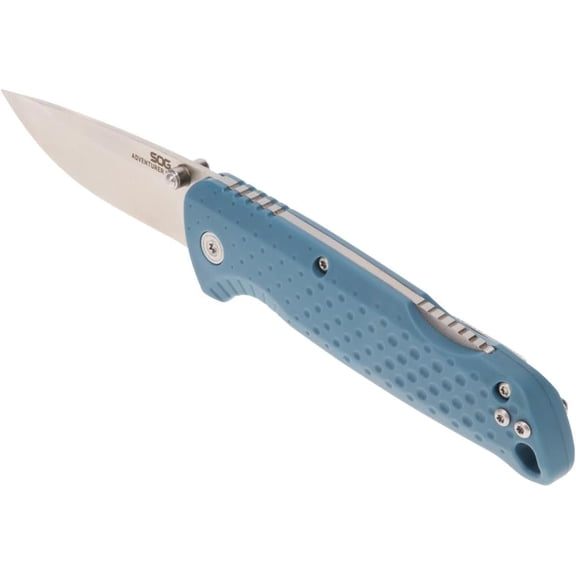 Adventurer LB 3" Lightweight Portable Outdoor Folding Knife | CRYO 5CR15MOV Steel GRN Handle Lock-Back Mechanism