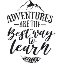 Adventures Are The Best Way To Learn Customized Wall Decal - Custom Vinyl Wall Art - Personalized Name - Baby Girls Boys Kids Bedroom Wall Decal Room Decor Wall Stickers Decoration Size (20x12 inch)