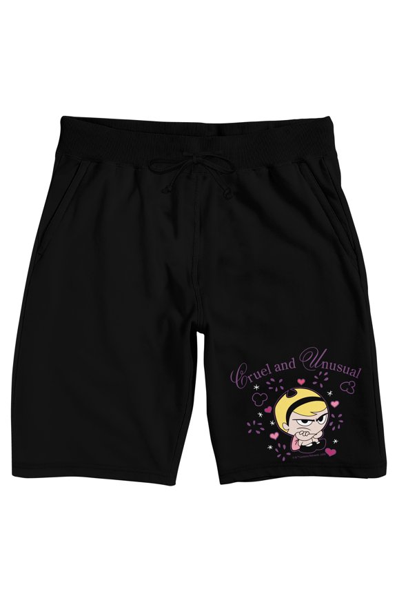 Adventures Of Billy & Mandy Cruel & Unusual Men's Black Sleep Pajama Shorts
-Small