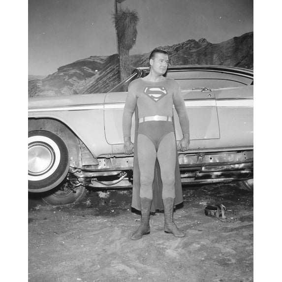Adventures Of George Reeves By Car 24x36 Classic Hollywood Poster
