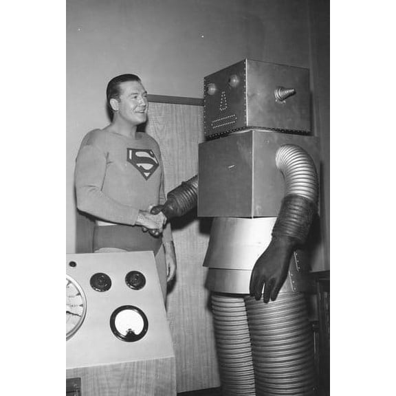 Adventures Of Superman George Reeves Robot 24X36 Poster