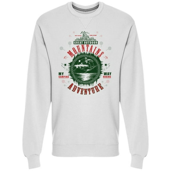 Adventures Outdoors Graphic Sweatshirt Men -Image by Shutterstock, Male x-Large