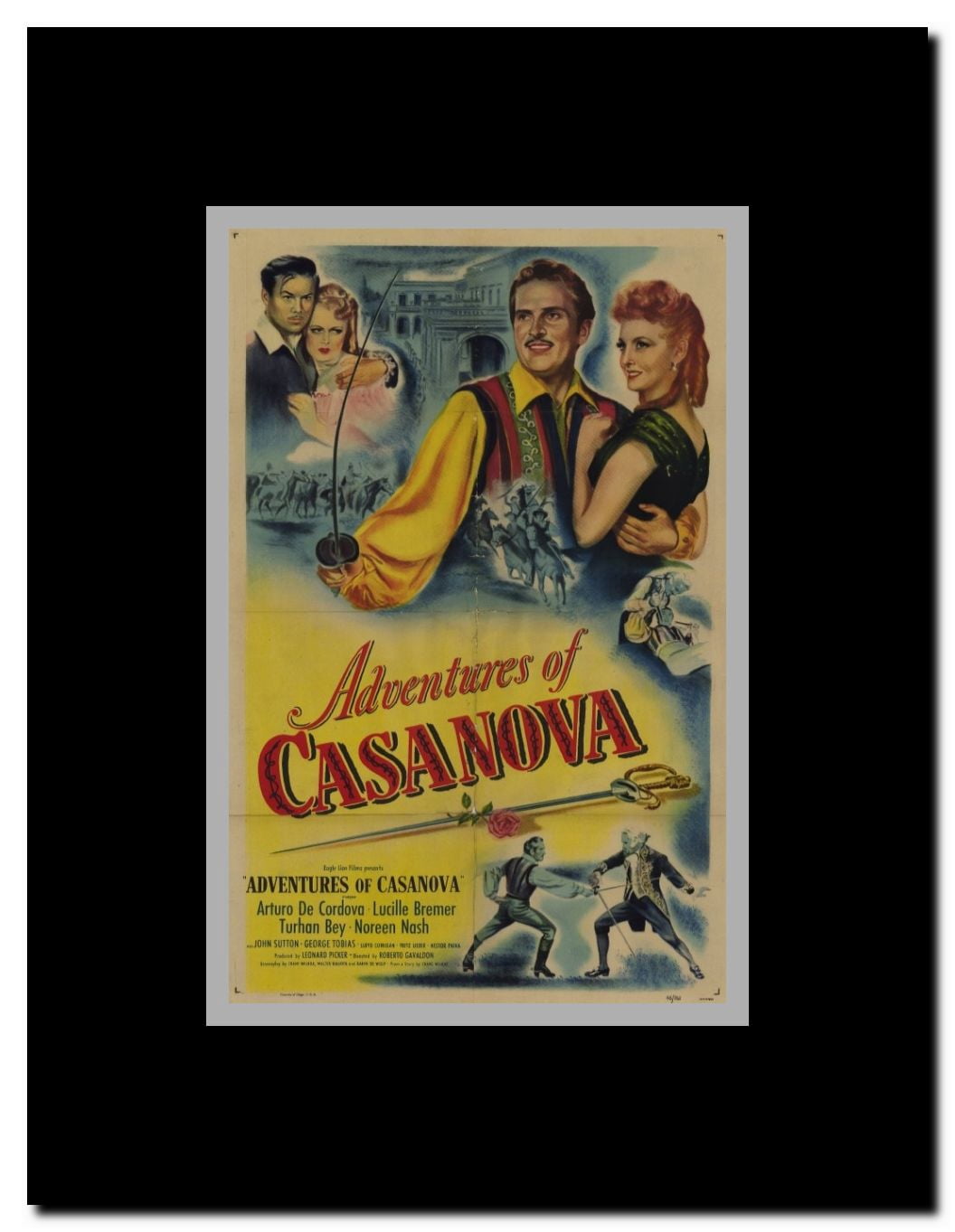 Adventures of Casanova Framed Movie Poster