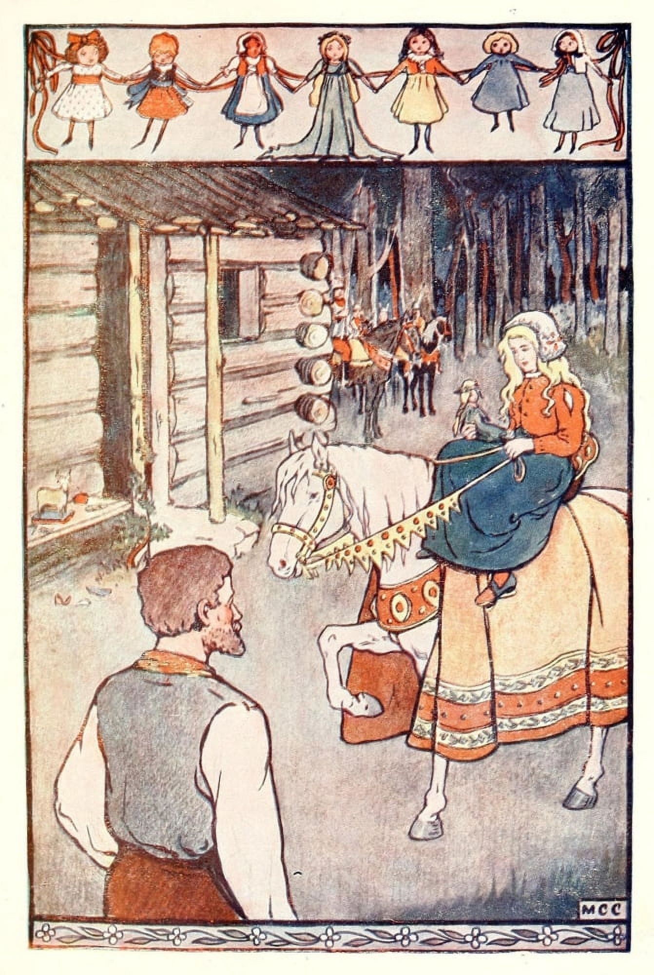Adventures of Santa Claus 1902 Girl wants a toy Canvas Art - Mary C Clark (24 x 36)