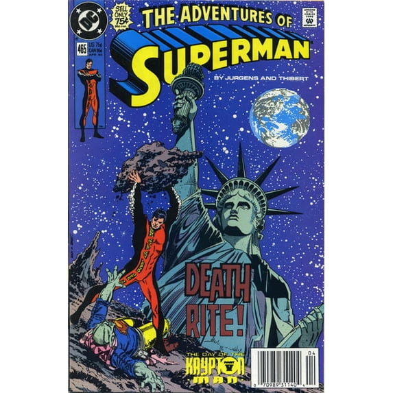 Adventures of Superman #465 (Newsstand) VF ; DC Comic Book