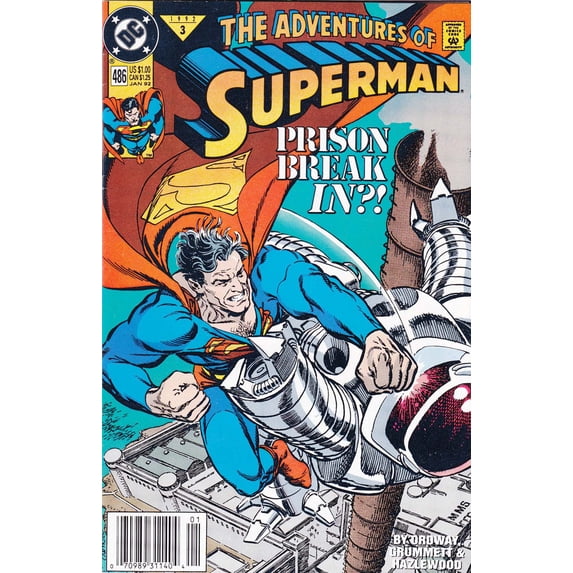 Adventures of Superman #486 (Newsstand) VF ; DC Comic Book