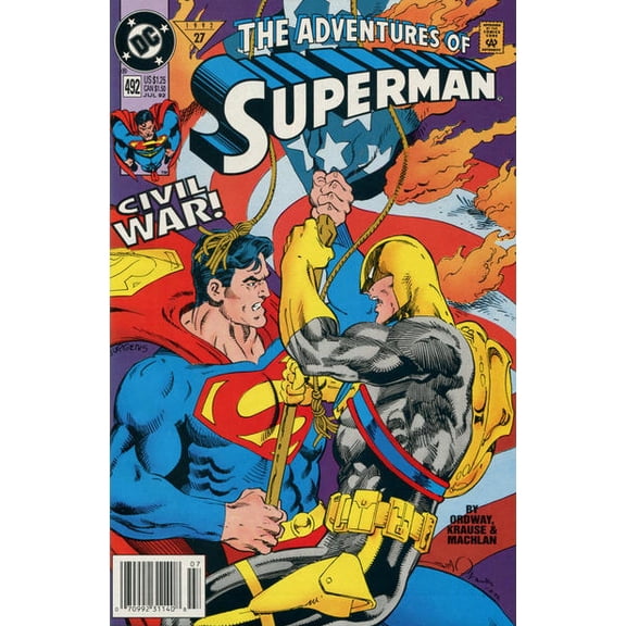 Adventures of Superman #492 (Newsstand) VF ; DC Comic Book