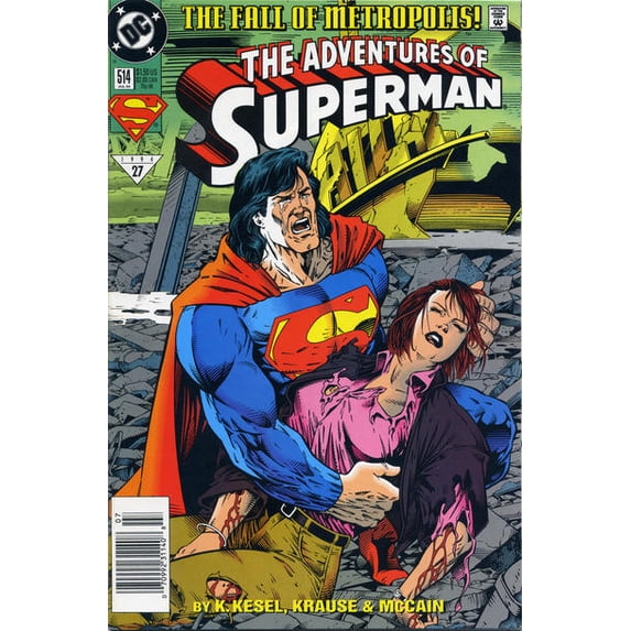 Adventures of Superman #514 (Newsstand) VF ; DC Comic Book