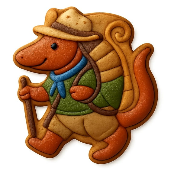 Adventurous Armadillo Cookie Cutter - 4x3.5" Fun Baking Design