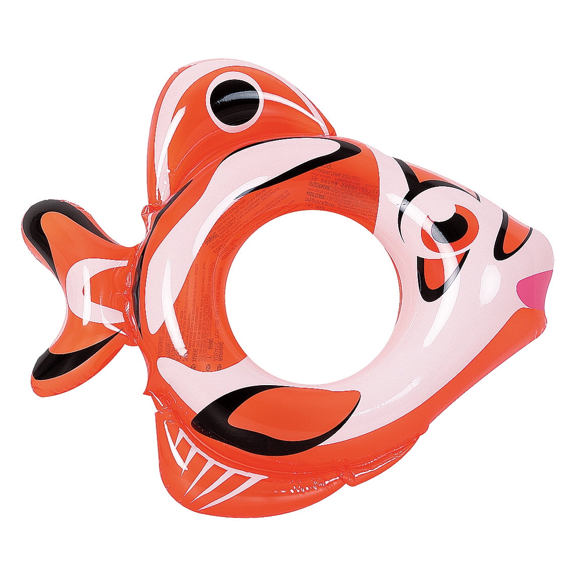 Adventurous Fish Inflatable Pool Tube - Novelty Orange Swim Ring for Kids