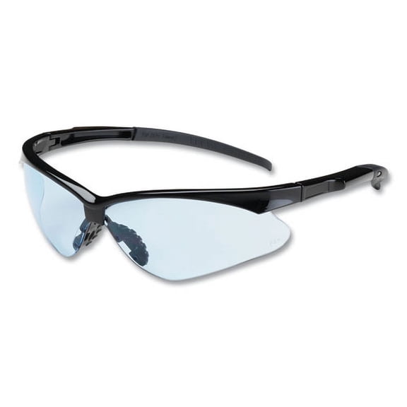 Adversary Optical Safety Glasses, Anti-Scratch, Light Blue Lens, Black Frame | Bundle of 10 Each