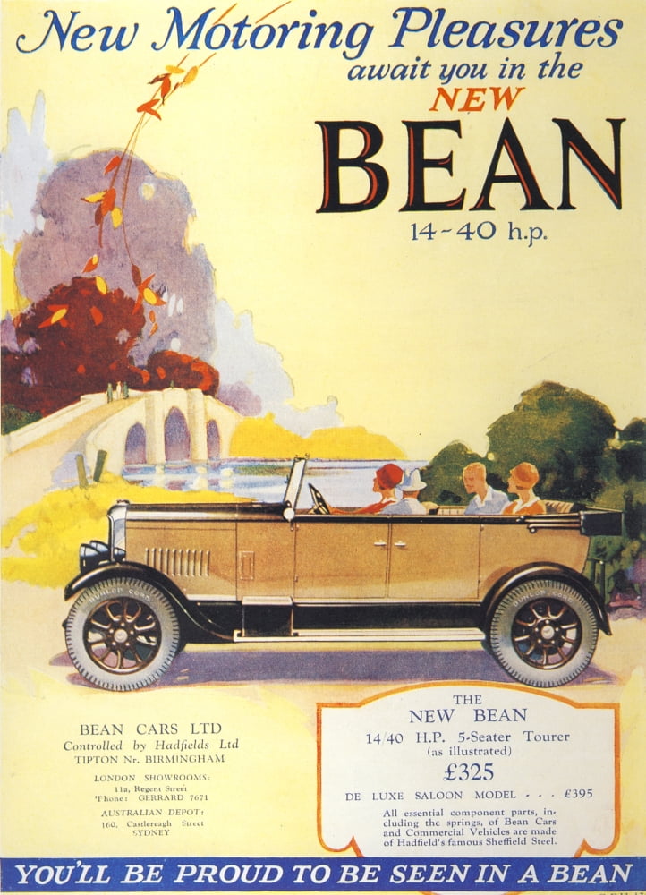 Advert 1927 Youll be proud to be seen in a Bean Canvas Art - Unknown (24 x 36)