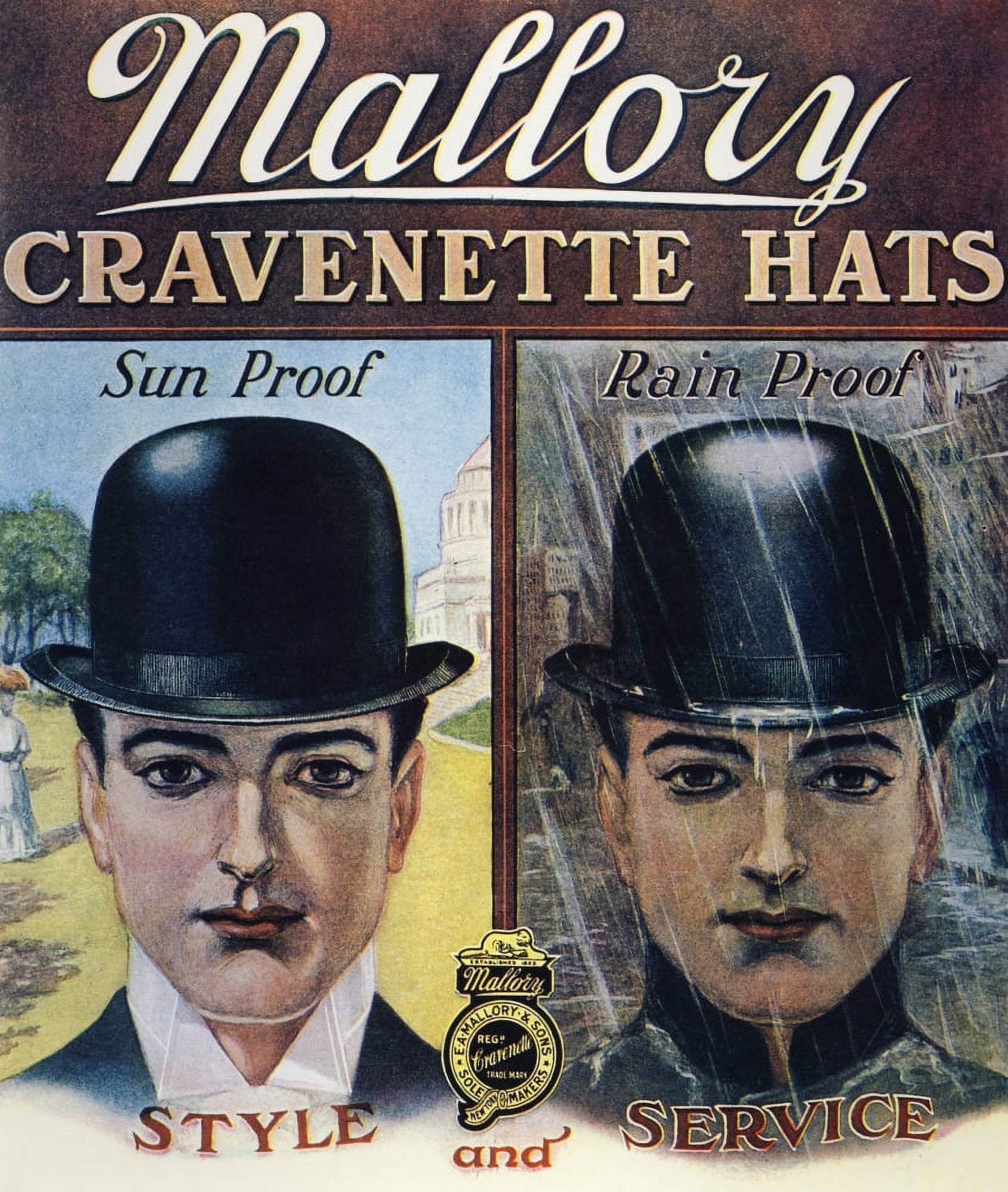 Advert for Mallory Hats 1907 Canvas Art - Unknown (18 x 24)