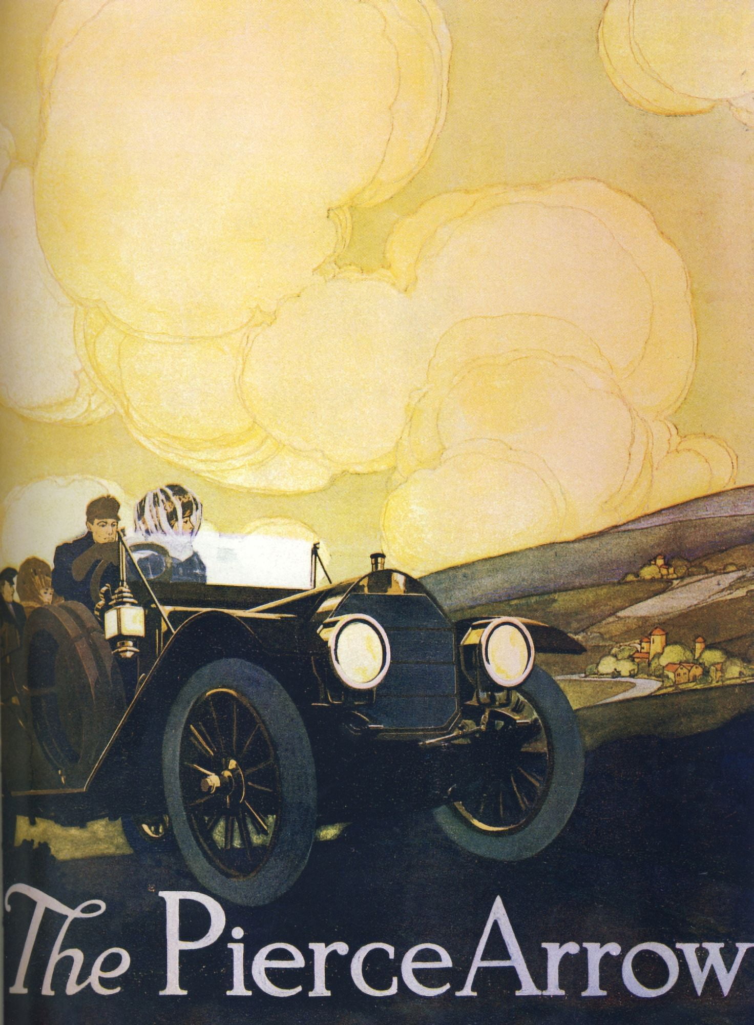 Advert for Pierce Arrow 1910 Canvas Art - Unknown (18 x 24)
