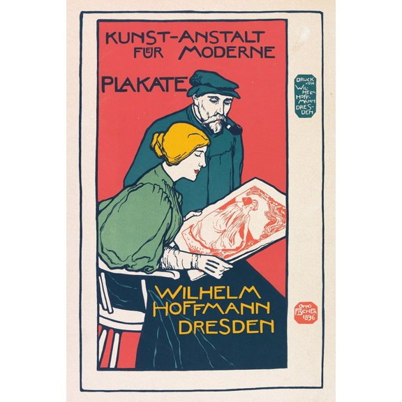 Advertentie voor de Kunst-Anstalt für Moderne Plakate (1895) Poster Print by Anonymous (24 x 36)