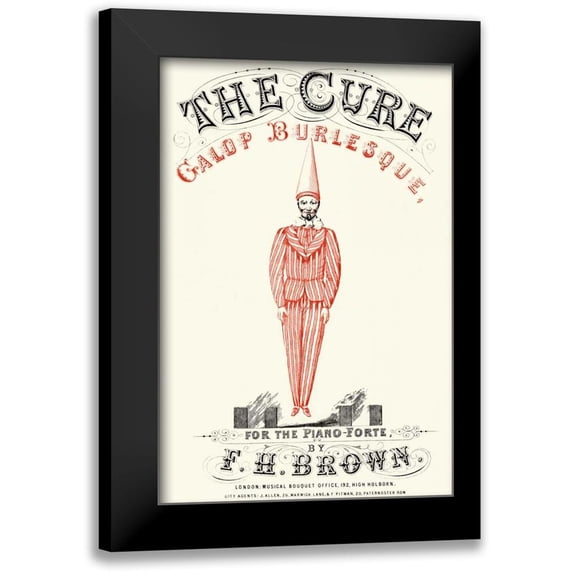 Advertisement 13x18 Black Modern Framed Museum Art Print Titled - Cure - Gallop Burlesque