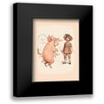 thumbnail image 1 of Advertisement 19x24 Black Modern Framed Museum Art Print Titled - Pigs and Pork: Pig on Hind Legs and Little Girl, 1 of 5