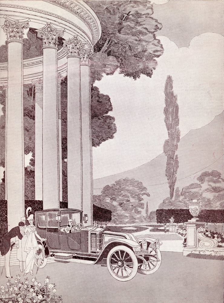 Advertisement For Renault Cars 1914 Canvas Art - Ken Welsh Design Pics (13 x 17)