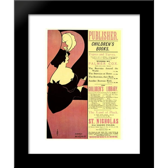 Advertisement for Children's Books 20x24 Framed Art Print by Beardsley, Aubrey
