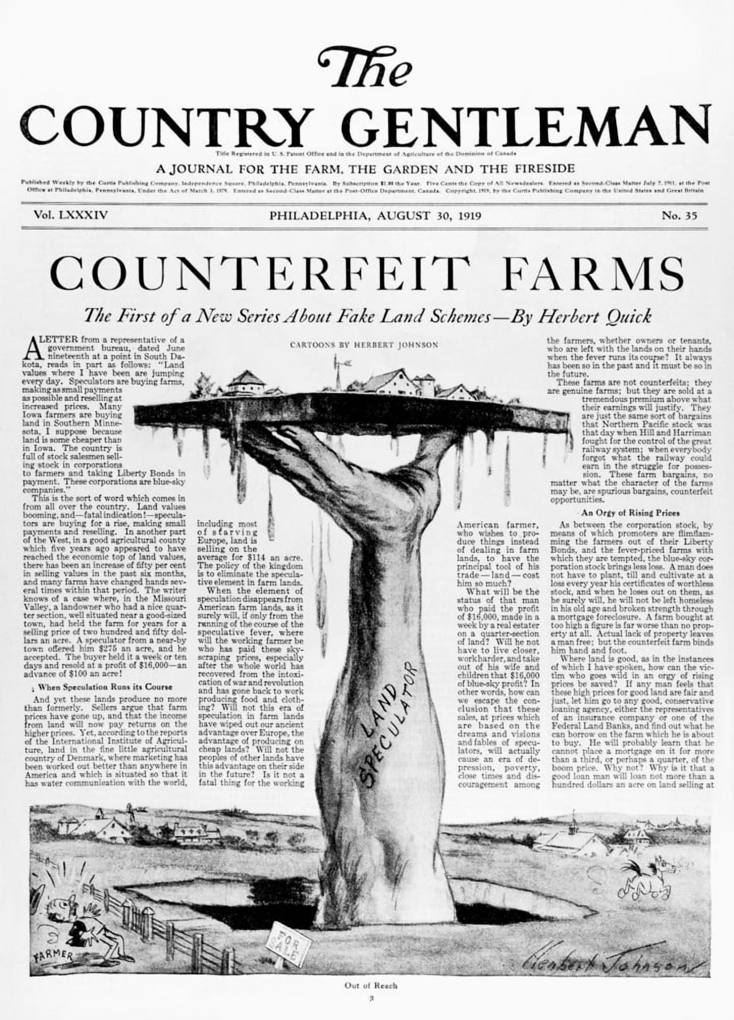 Advertisement in Country Gentleman agricultural magazine from the early 20th century Canvas Art - Remsberg Inc Design Pics (13 x 18)