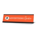thumbnail image 1 of Advertising Guru, Orange Black Frame, Desk Sign (2 x 8"), 1 of 3