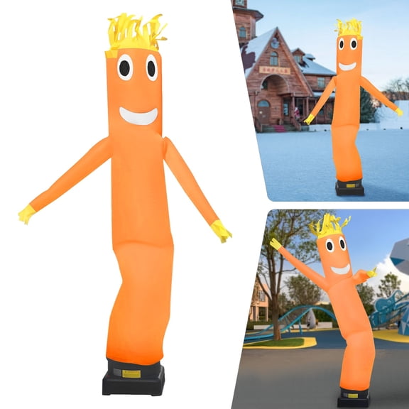 Advertising Inflatable Tube Men, Waving Inflatable Tube Guy, Blow Up Giant Waving Arm Fly Human Model, Orange, for Wedding Celebrations, Various Opening Ceremonies, New Product Releases, Trade Shows