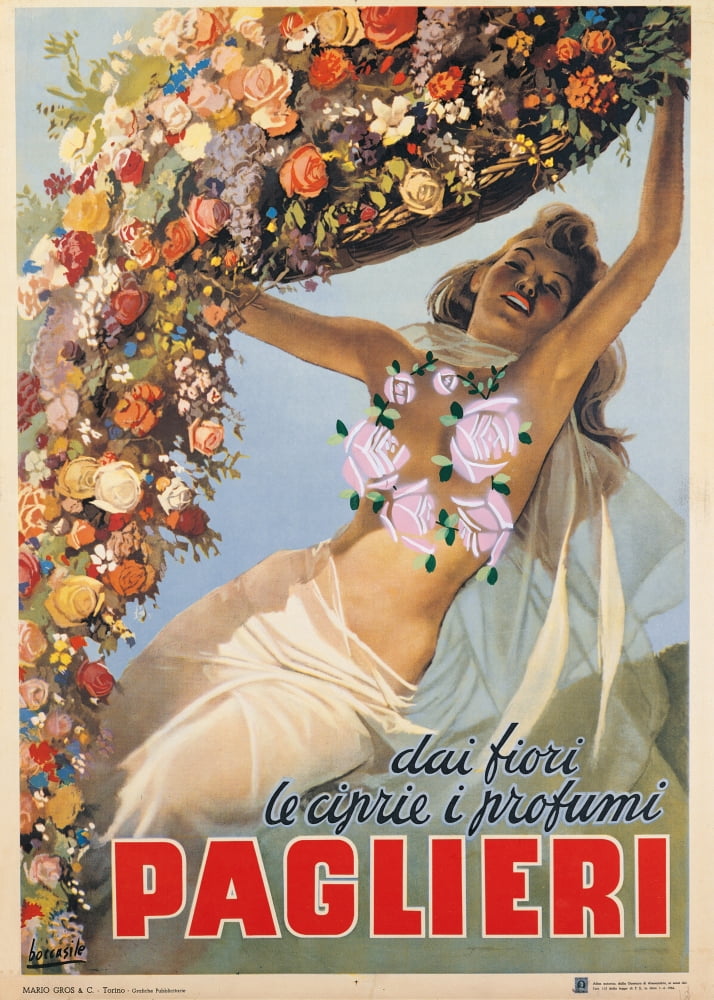 Advertising Poster Dai Fiori Le Ciprie I Profumi Paglieri Canvas Art - (24 x 36)