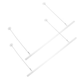 IDEANATEGRATE Picture Hangers Hooks Poster Frame Hanger Metal Adjustable Height for Bar 2 Set