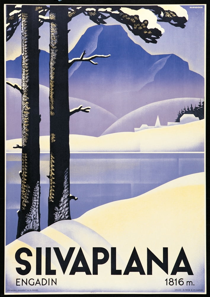 Advertising Poster Silvaplana Canvas Art - (24 x 36)
