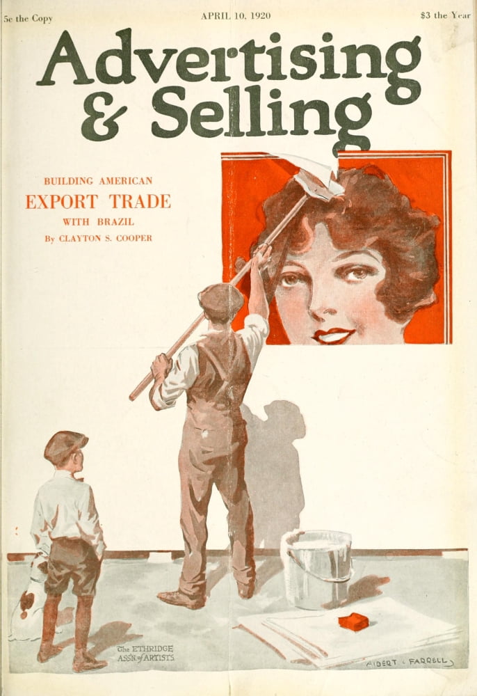 Advertising & Selling Magazine 1920 Bill posters Canvas Art - Albert Farrell (24 x 36)