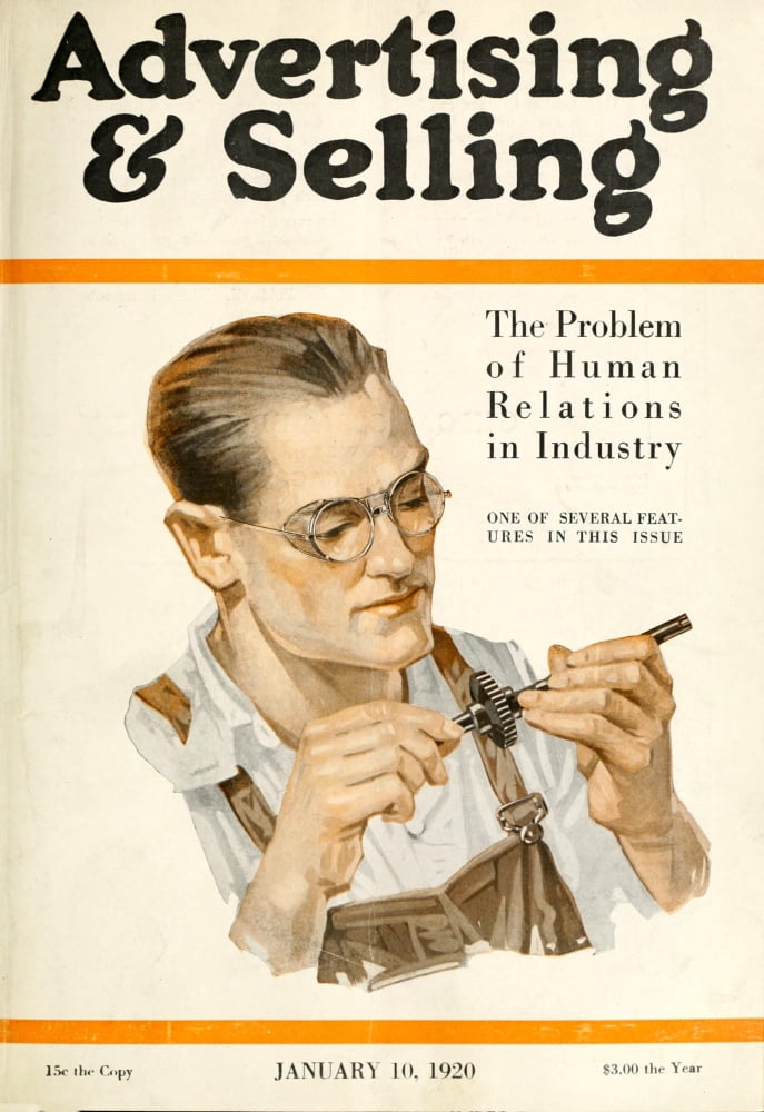 Advertising & Selling Magazine 1920 The Problems of Human Relations in Industry Canvas Art - Unknown (18 x 24)