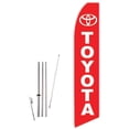 thumbnail image 1 of Advertising Swooper Feather Flag Sign for Toyota Red - Complete with 15ft Pole Set and Ground Spike, 1 of 1