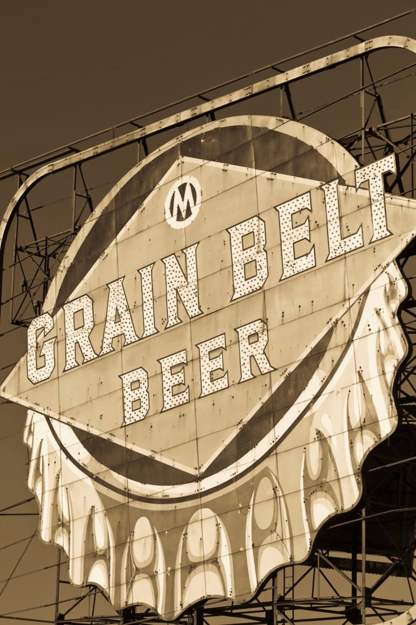 Advertising sign for Grain Belt Beer Mississippi Riverfront Minneapolis Minnesota USA Canvas Art - Panoramic Images (24 x 36)