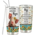 thumbnail image 1 of Advice From A Pig Tumbler - I''m Just A Girl Who Loves Pigs - Cute Pigs Lover Gift For Girl And Daughter Travel Mug - Farm Animals Cup Stainless Steel Tumbler 20oz, 1 of 6